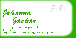 johanna gaspar business card