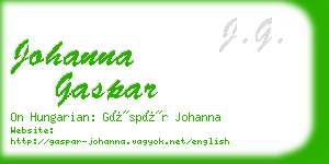 johanna gaspar business card